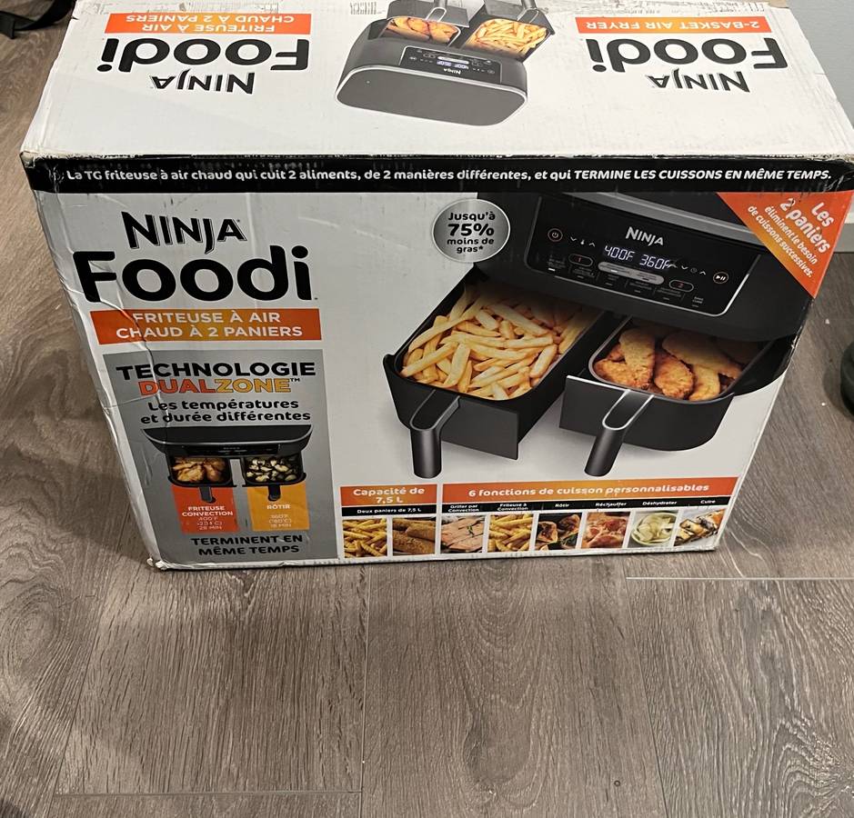 Ninja DZ201C Foodi 6-in-1 Dual Zone Air Fryer - 7.57kg/ 8Qt - Black